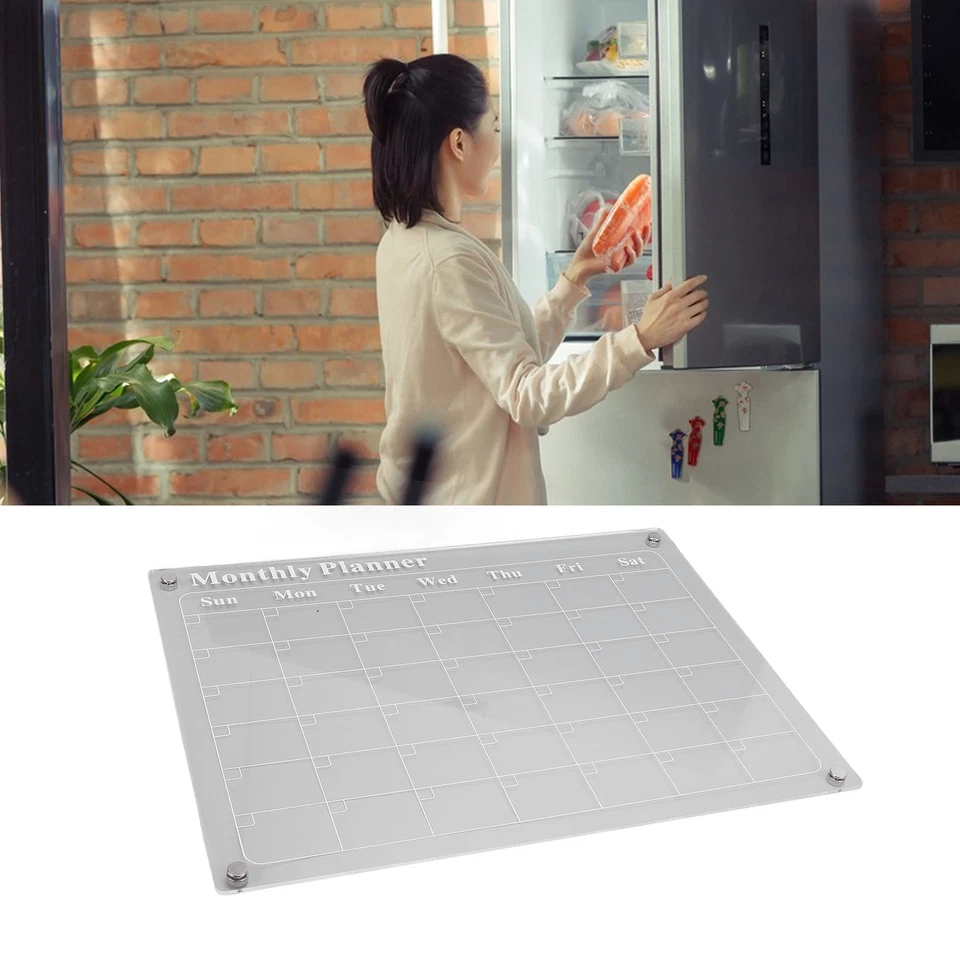 Acrylic Dry Erase Board Calendar Transparent Month Calendar Planner Board for - Image 2 of 4