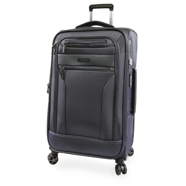 Brookstone Navy Blue Nylon Harbor 29” Softside Spinner Luggage B1118 - Image 2 of 4