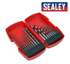 Sealey AK3718MW 18pc Masonry & Wood Drill Bit Set - Tungsten & Brad Point + Case