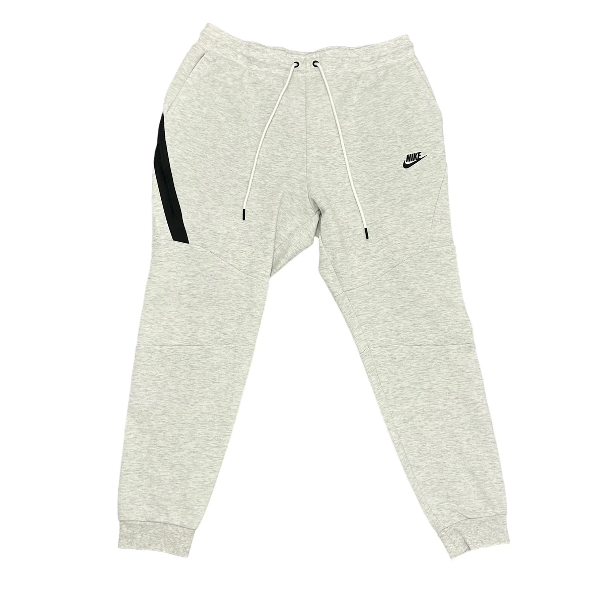 Nike Tech Fleece Joggers Light Grey White Jogging Bottoms Size L