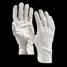 WHITE MILITARY ITALIAN GLOVES PARADE FORMAL DRESS TUXEDO UNIFORM WAITER GLOVES