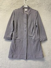CAbi Striped Knit Blazer Jacket Womens Size S Gray Career Work Style/118-19