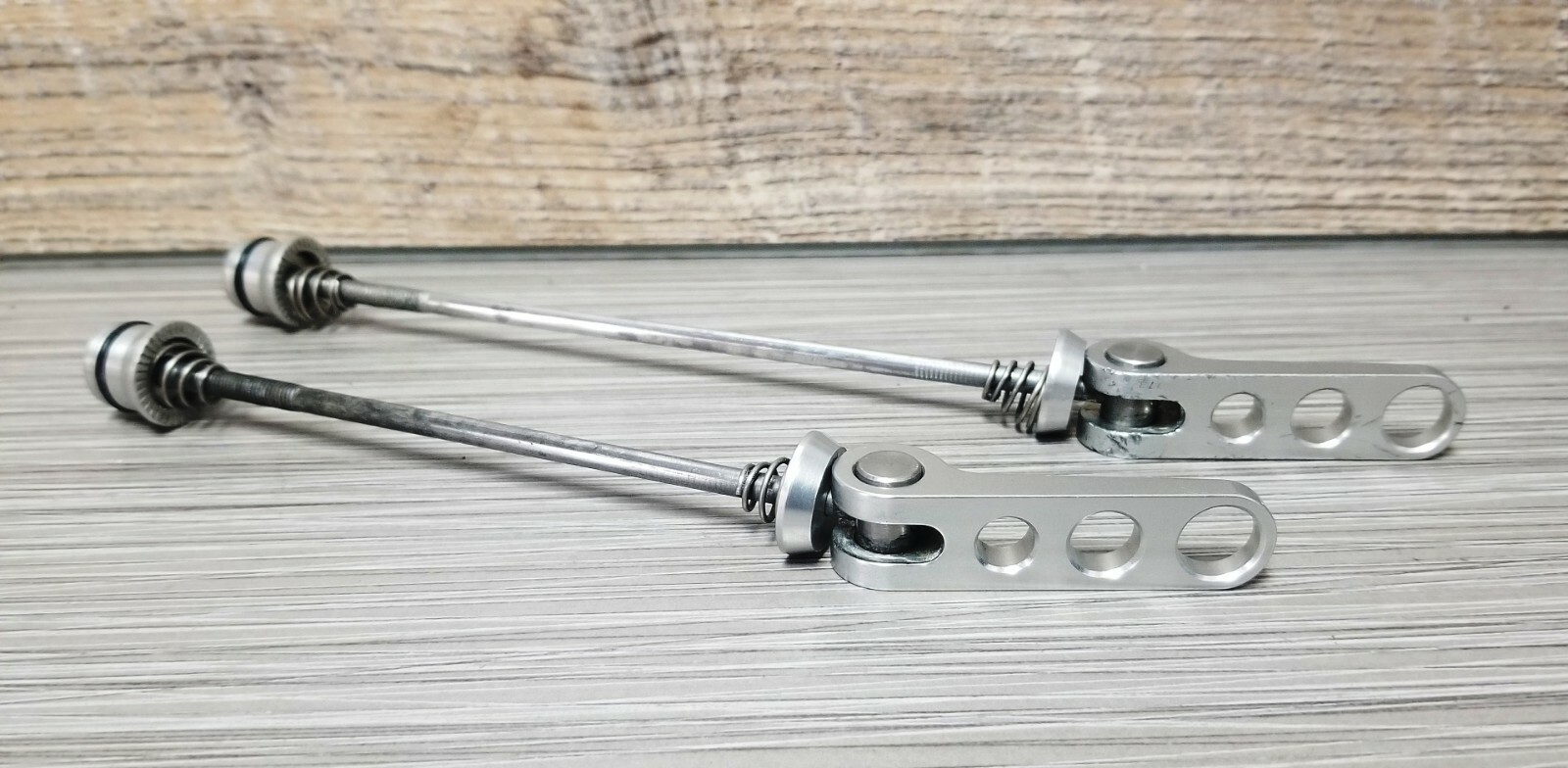 Vintage Ringle Holey Ti Stix Quick Relase Skewers Front Rear zilver GT LTS YETI Vintage Ringle Holey Ti Stix Quick Relase Skewers Front Rear zilver GT LTS YETI