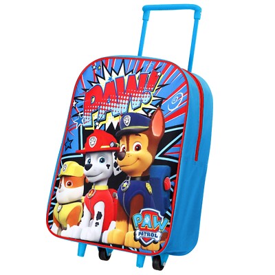 Paw Patrol Faltbarer Trolley Handgepäck Blau Kinder Chase Rubble Marshall