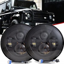 Fits Land Rover Defender Td5 Puma TDCI 90/110/130 Pair 7" LED Headlights RHD LHD