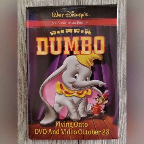 Vintage Disney Dumbo 60th Anniversary Button Pin Movie Collectible Pinback 2001! - Picture 3 of 3