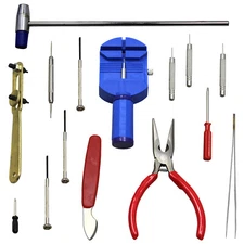 16pc PCS Watch Repair Tool Kit Band Pin Strap Link Remover Back Opener NEW!