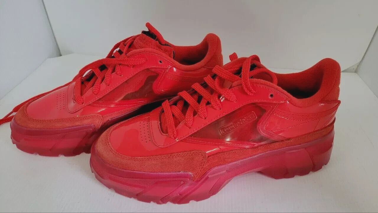 Cardi B Club C V2 Women's Shoes Leather Mars Red Women's Size 7.  PRE-OWNED