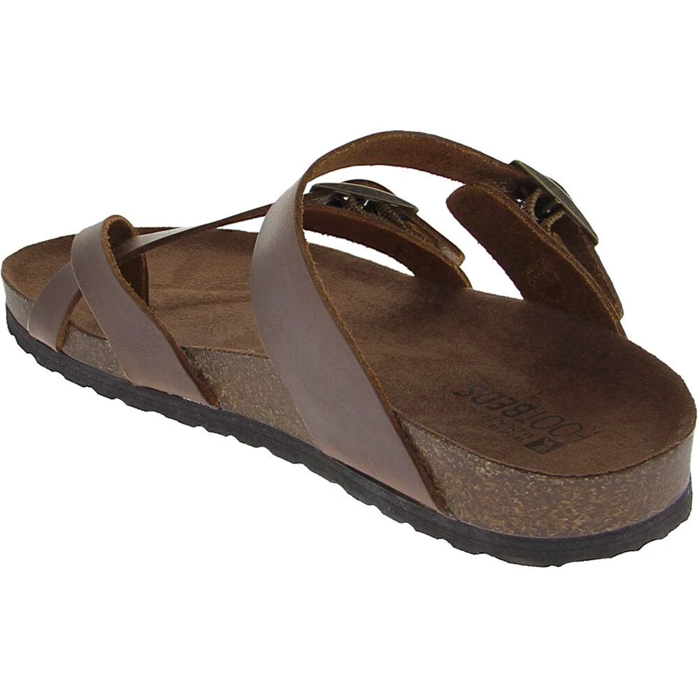 New WHITE MOUNTAIN Footbeds Womens Gracie Cork Bed Leather Sandal