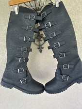 Funtasma GOTH110/BPU Men  s Size Large Black Buckle Strap Costume Boots Of Pop