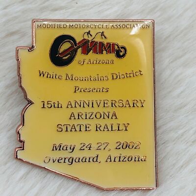 2002 Modified Motorcycle Association Overgaard Arizona State Rally Souvenir Pin