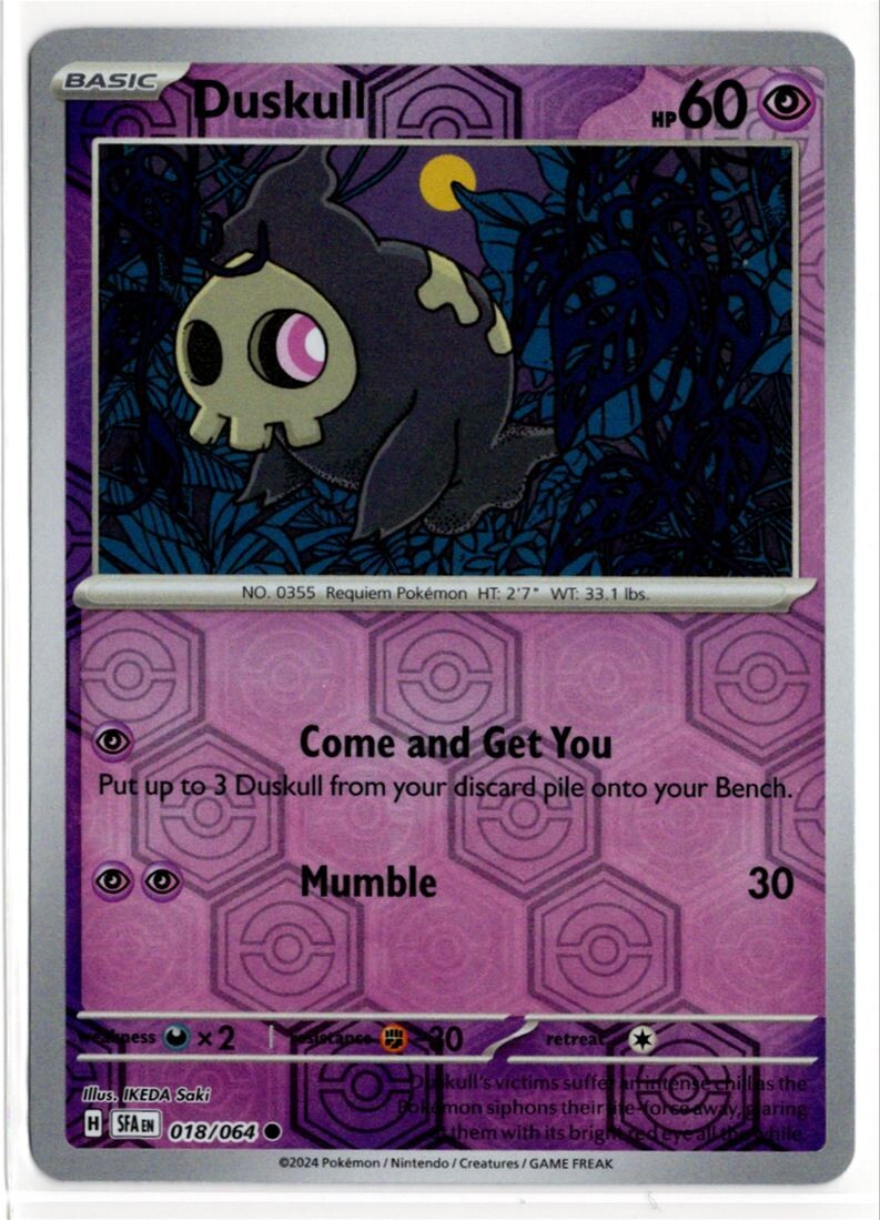Pokemon Shrouded Fable Reverse Holo 018/064 Duskull