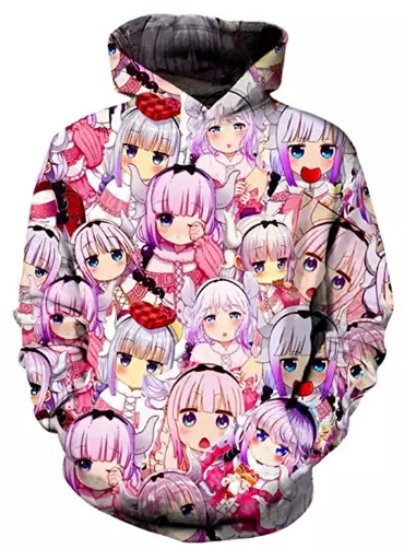 Pink top ahegao hoodie