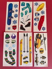 Creative Memories 2  x5  Stickers  Winter Sports Theme, Lot of 6, sledding, ice