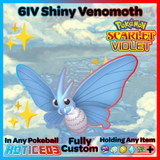 VENOMOTH ✨ SHINY 6IV ✨ Pokemon SCARLET and VIOLET lv100 Battle Ready +VGC EVs