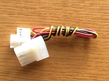 Computer Internal Connecting Cable, Molex to 2x PCB/Motherboard Connectors