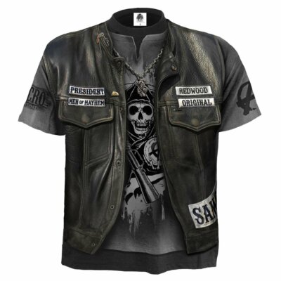 Spiral Jax Wrap Sons Of Anarchy Black T-Shirt • Local Stock • Gothic 