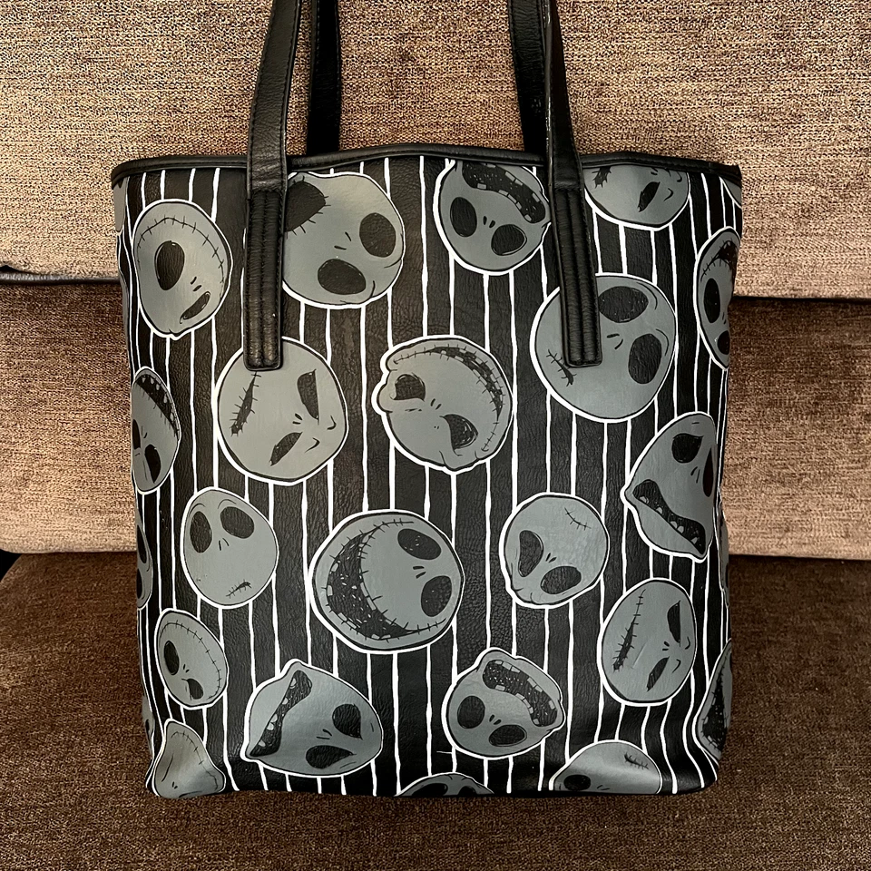 Disney Parks Jack Skellington Tote Bag Nightmare Before Christmas Retired - Image 3 of 4