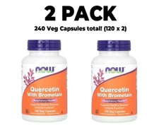 NOW Foods, 2 PACK, Quercetin with Bromelain, 120 Veg Capsules each x 2