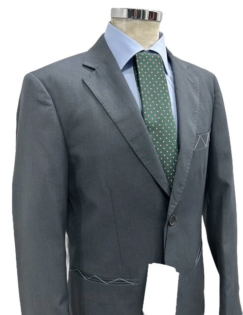 Traje Hombre Sartoriale Made IN Italy Lana Tasmania Gris Antracita Oscuro A/ - Imagen 3 de 4