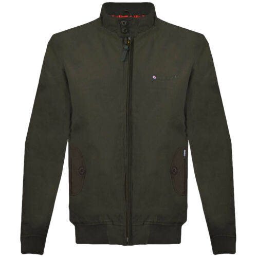 Abrigo Chaqueta Lambretta Harrington Pequeño Verde Caqui Resistente a la Ducha LMBBHH1 £40  - Imagen 1 de 1