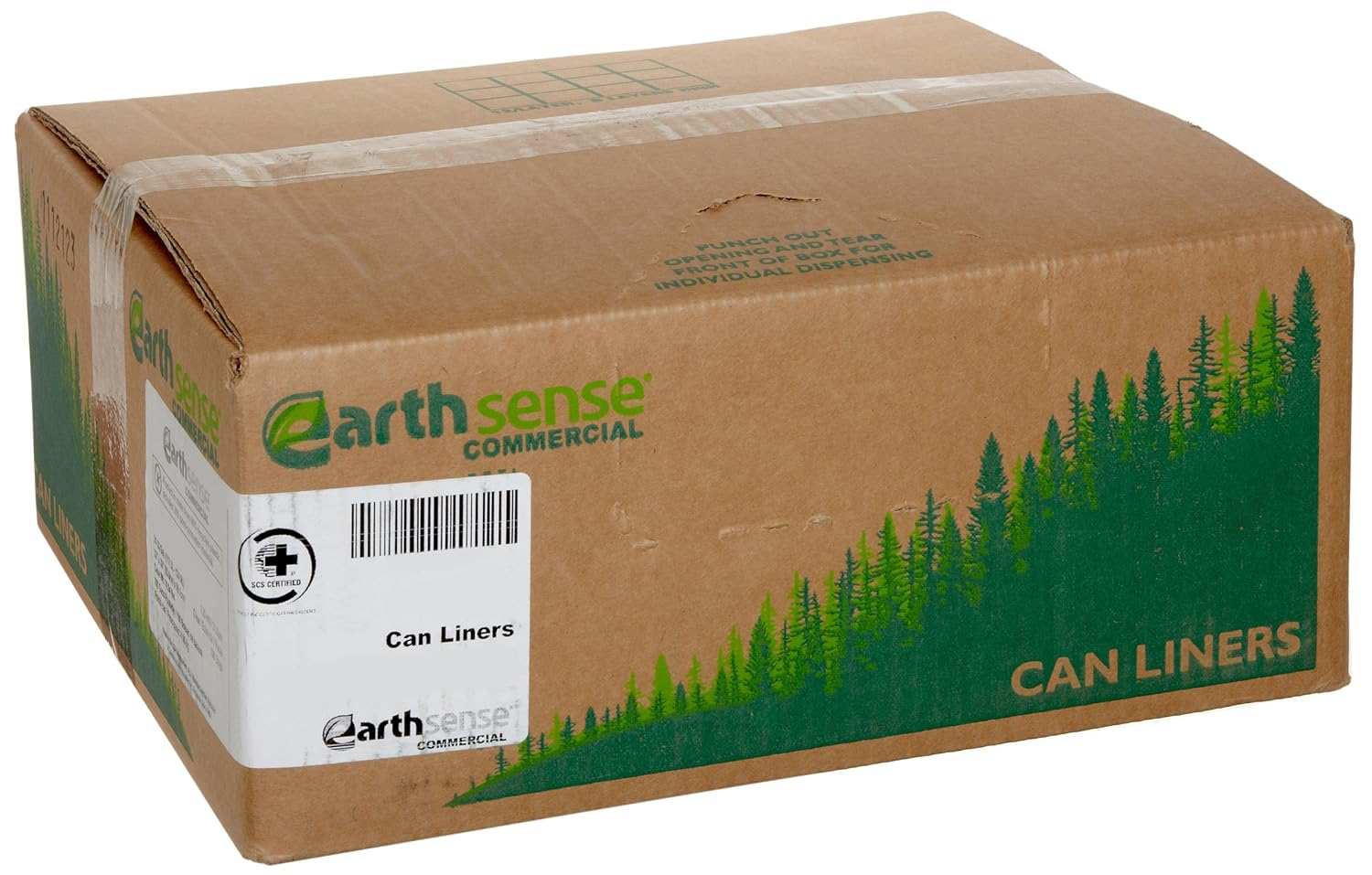 Earthsense Commercial RNW4320 Recycled Can Liners, 56Gal, 2Mil, 43 X 47, Black (