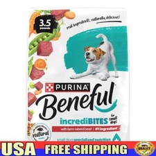 Small Breed Dry Dog Food Natural Beef High Protein Vitamins 3.5lb Kibble New 2.84 per pound