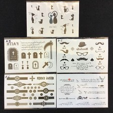 5pcs Waterproof Temporary Tattoo Stickers Skin Body Art In Retail Pack St-159