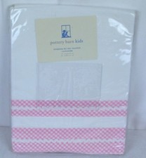 Pottery Barn Kids Gingham Ric Rac Valance Pole Pocket Window Valance 18 x 44"