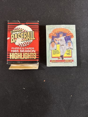 1985 Donruss HIGHLIGHTS Factory SEALED 56 Card MLB BASEBALL Set w/ PUZZLE Card - Afbeelding 1 van 5