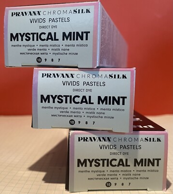 THREE 3oz Tubes MYSTICAL MINT Pravana Chromasilk Vivids - 100% AUTHENTIC & NEW