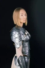 Medieval Female Full Knight Body Armor Suit Lady Cuirass Steel Fantasy Costume