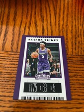 2019-20 Panini Contenders Draft Picks Season Ticket De'arron Fox #12