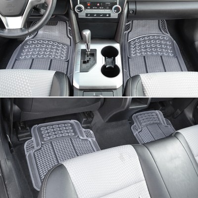 Set Of 4 Clear Floor Mats For Car Heavy Duty Rubber All Seasong