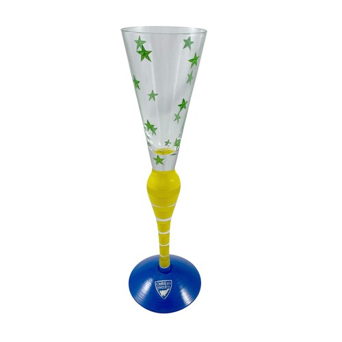 Orrefors 2 Clown Schnapps Flutes Crystal Vintage 1990s Made in Sweden 7.5 Inch - Picture 7 of 10