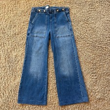 Anthropologie Pilcro Kit High Rise Wide Leg Utility Jeans in Women's Size 28