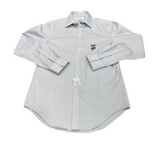 Calvin Klein Men Blue/White Collared Slim Fit Dress Shirt Size 14.5 - 32/33 NWT