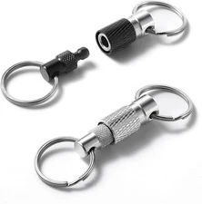 Quick Release Keychain for Men, Detachable Key Ring Quick Release, Quick Pull Ap
