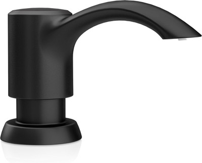 Built in Kitchen Sink Soap Dispenser (Matte Black) with 12 oz Large