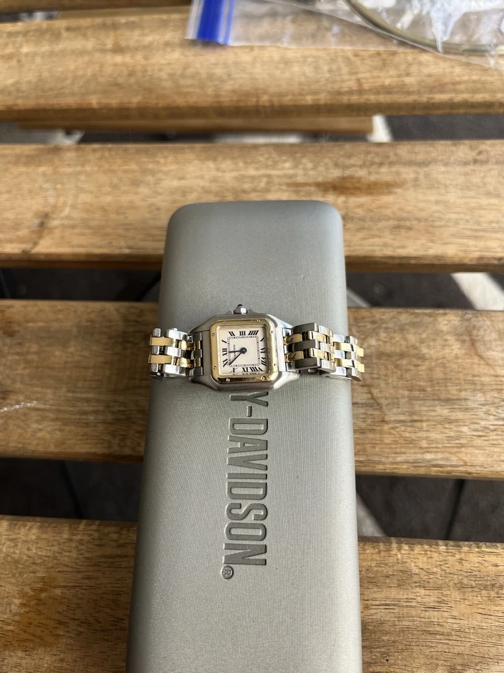 Panthere de Cartier Small Two-Row 18K Yellow Gold & Steel - Image 3 of 4