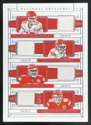2025 National Treasures Patrick Mahomes Chris Jones George Karlaftis Worthy /99