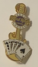 * RARE* Hard Rock Casino London - 2006 - Spade Royal Flush - Guitar Pin