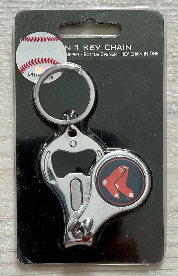 MLB Boston Red Sox 3-in-1 Key Chain/Nail Clippers/Bottle Opener Tailgate NIP - Image 2 of 4