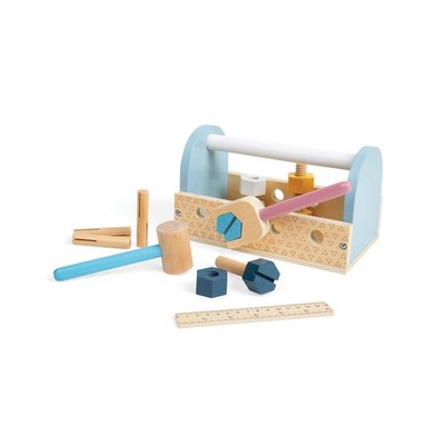 Bigjigs Toys FSC  Certified My First Tool Box - 12-teiliges Kleinkind-Werkzeugset