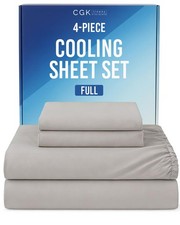 Cooling Sheets Set Full Size - 4 Piece Summer Bed Sheets for Hot Sleepers - C...