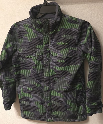 COLUMBIA OMNI TECH Interchange JACKET in Boy's size Medium Gray/Green/Black