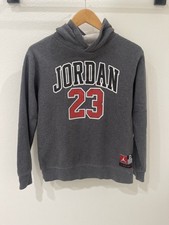 Nike Air Jordan 23 Heather Gray Fleece Pullover Hoodie Boys Size XL 13-15 YRS