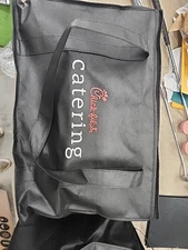 2 CHIK-FIL-A Catering Tote Bag 21x12x14" Large Handles Lightweight Zippered MINT