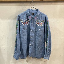 Needles C72 Indigo Cotton 24SS One-Up Shirt Prototype Logo