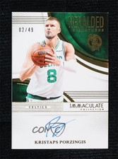 2024-25 Panini Immaculate Heralded Signatures 2/49 Kristaps Porzingis Auto 9su